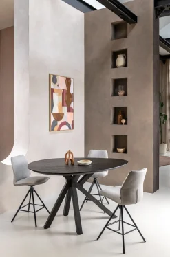 Franky barstoel draaibaar - in de kleur Lichtgrijs - XOOON