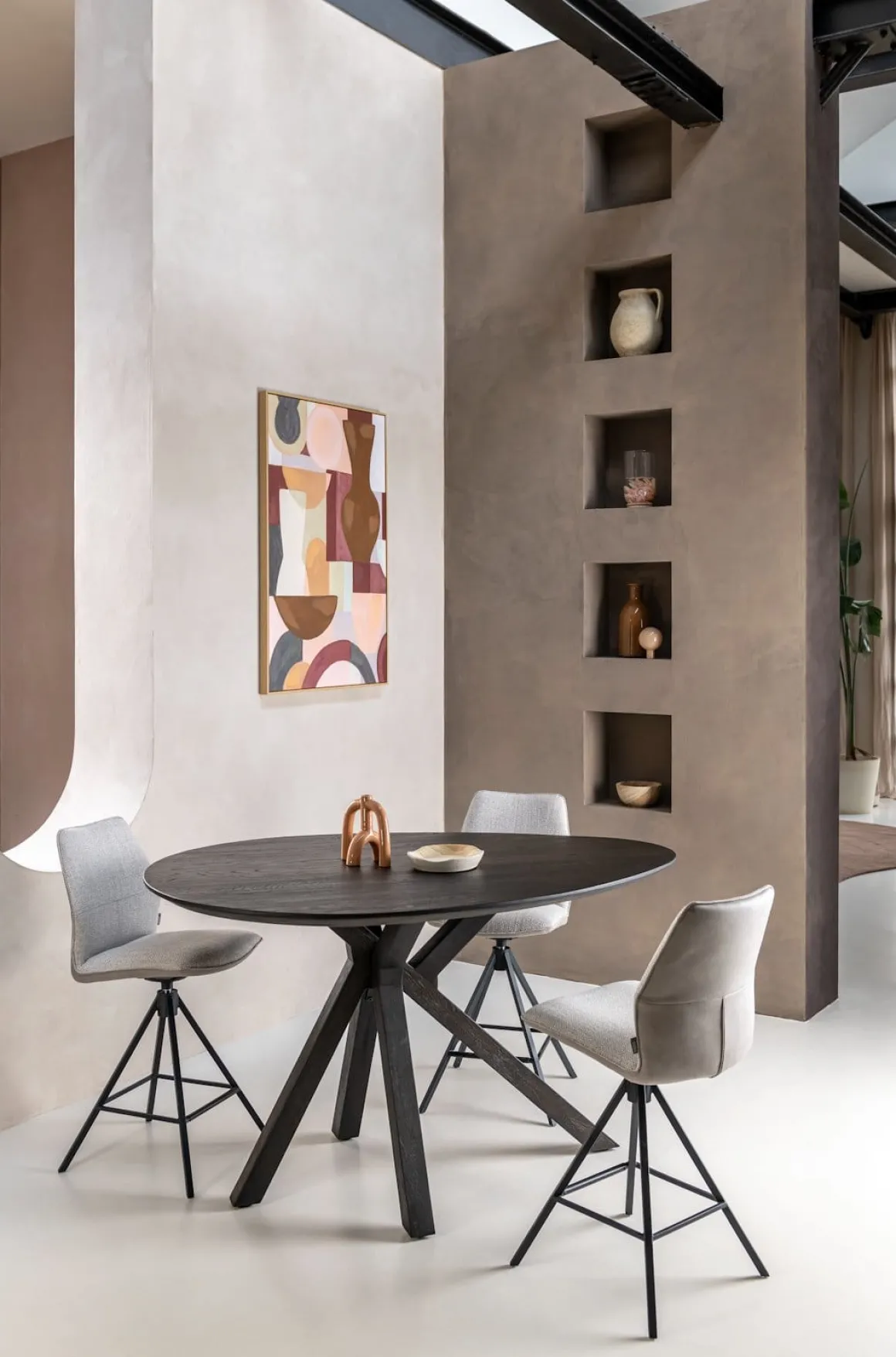 Franky barstoel draaibaar - in de kleur Lichtgrijs - XOOON