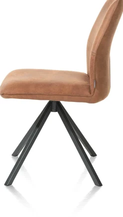 FRANKY eetkamerstoel - draaibaar - cognac