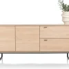HELSINKI dressoir 210 cm - 2-deuren + 2-laden - eiken look