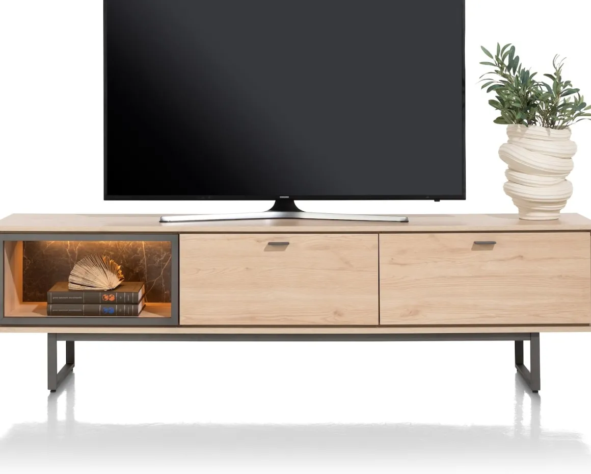 HELSINKI lowboard 200 cm - eiken look