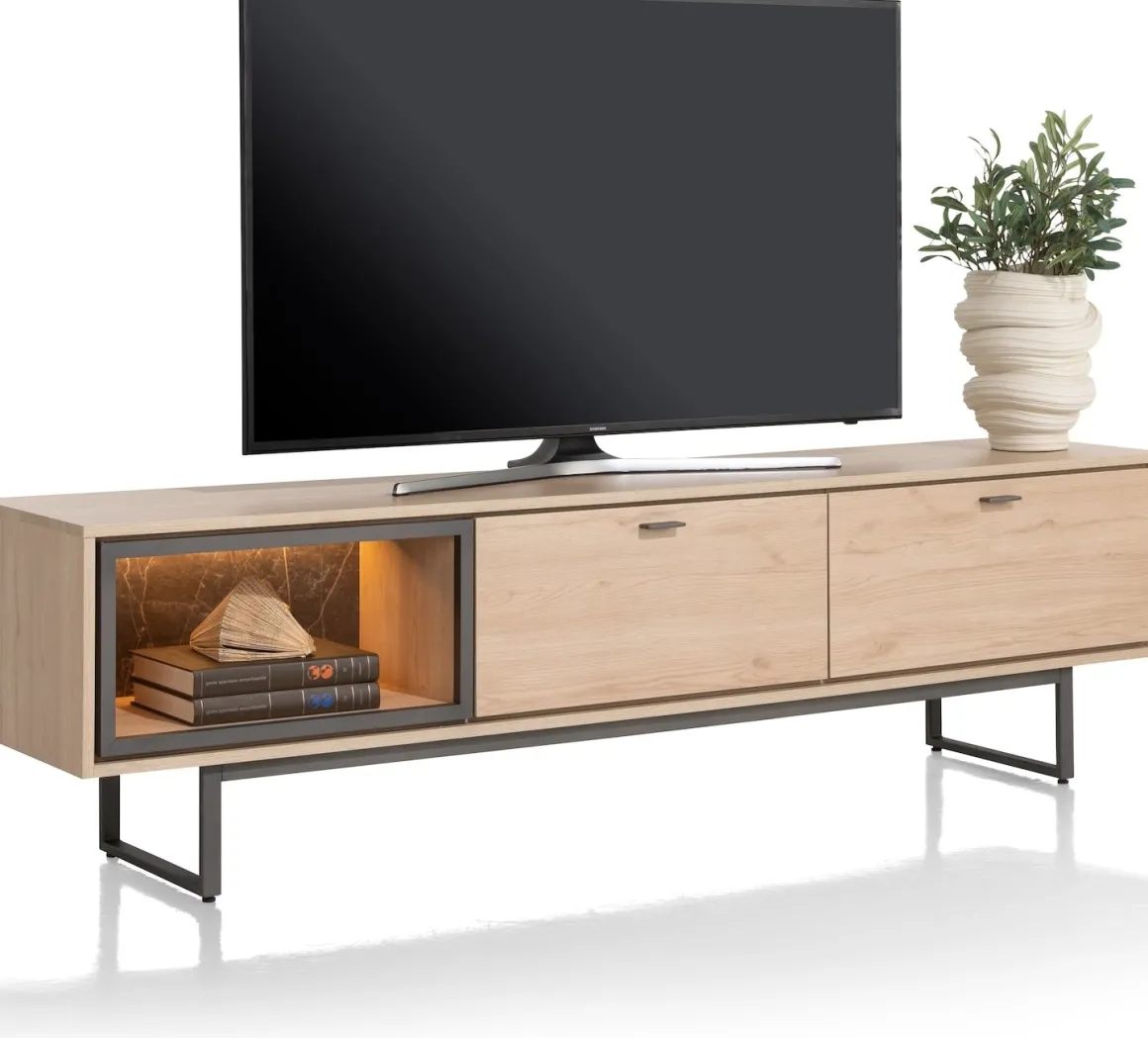 HELSINKI lowboard 200 cm - eiken look