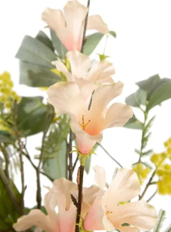 Hibiscus Branch H115cm kunstbloem in de kleur Oranje