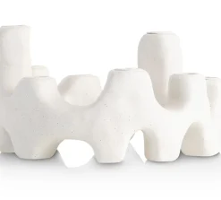 Jet kandelaar H14,5cm in de kleur Wit - COCOmaison