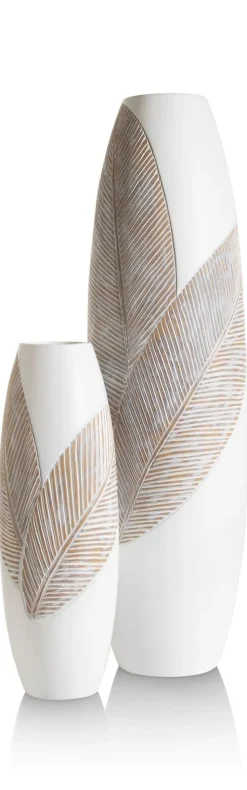 Jolie vaas H78cm in de kleur Wit - COCOmaison
