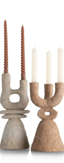 June kandelaar H32cm in de kleur Crème - COCOmaison