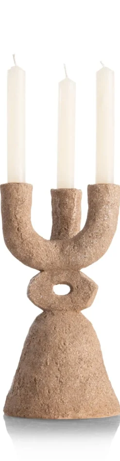 June kandelaar H27cm in de kleur Bruin - COCOmaison