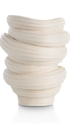 Juul vaas H32,6cm in de kleur Crème - COCOmaison