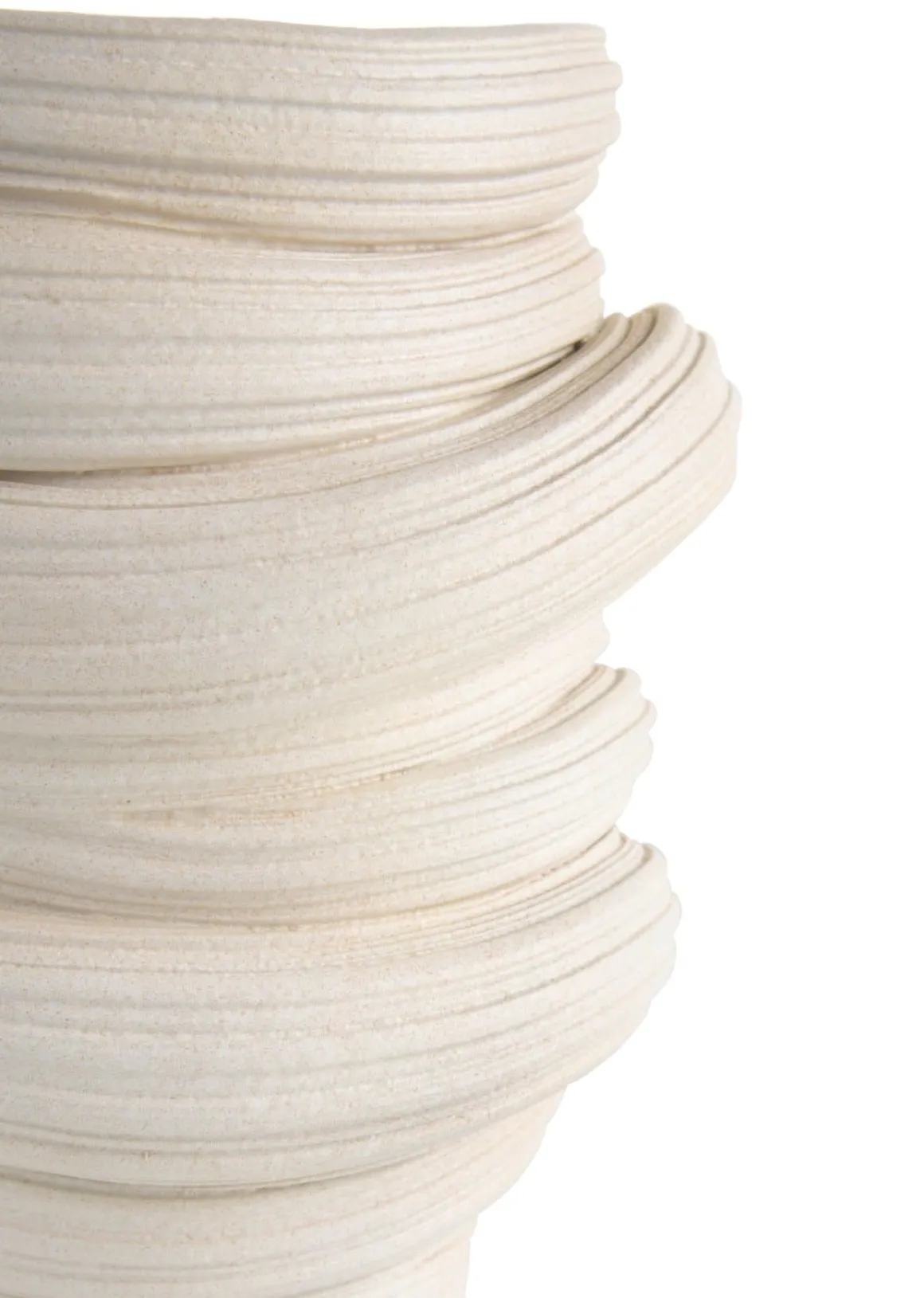 Juul vaas H32,6cm in de kleur Crème - COCOmaison