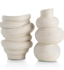 Juul vaas H32,6cm in de kleur Crème - COCOmaison