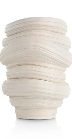 Juul vaas H32,6cm in de kleur Crème - COCOmaison