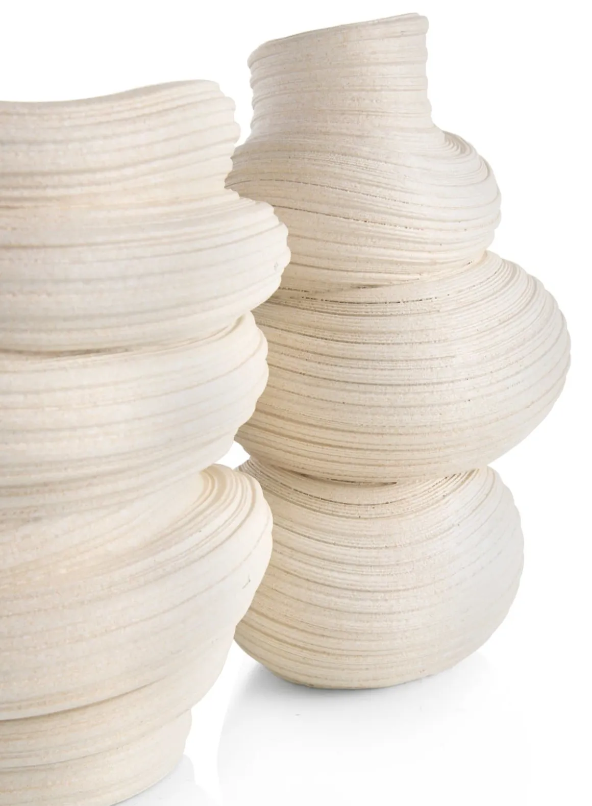 Juul vaas H32,6cm in de kleur Crème - COCOmaison