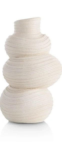 Juul vaas H36,6cm in de kleur Crème - COCOmaison