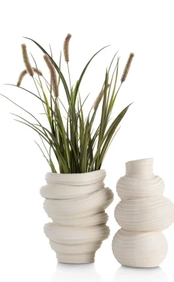 Juul vaas H36,6cm in de kleur Crème - COCOmaison