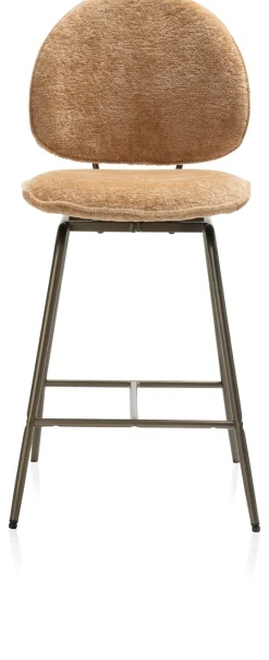 Kjel barstoel - champagne frame in de kleur Okergeel