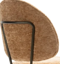 Kjel barstoel - champagne frame in de kleur Okergeel