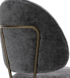 Kjel barstoel - champagne frame in de kleur Antraciet