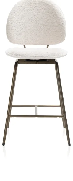 Kjel barstoel champagne frame in de kleur Crème - COCOmaison