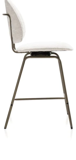 Kjel barstoel champagne frame in de kleur Crème - COCOmaison