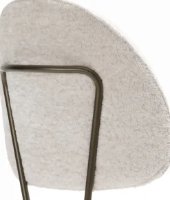 Kjel barstoel champagne frame in de kleur Crème - COCOmaison