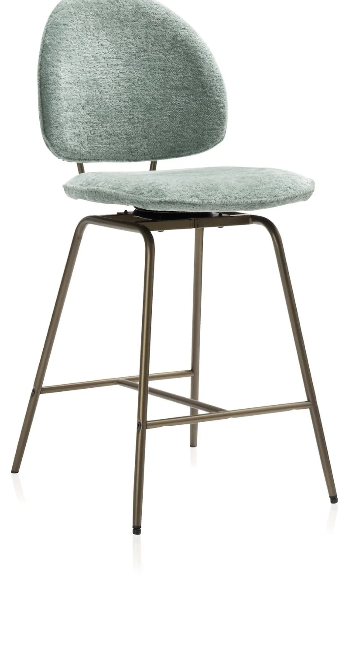 Kjel barstoel champagne frame in de kleur Groen - COCOmaison