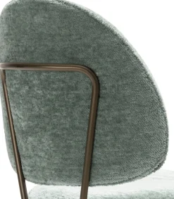 Kjel barstoel champagne frame in de kleur Groen - COCOmaison