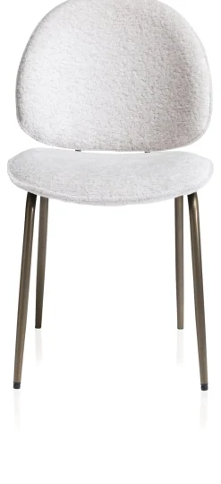 Kjel eetkamerstoel - champagne frame in de kleur Crème