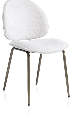 Kjel eetkamerstoel - champagne frame in de kleur Crème