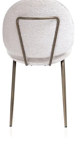 Kjel eetkamerstoel - champagne frame in de kleur Crème