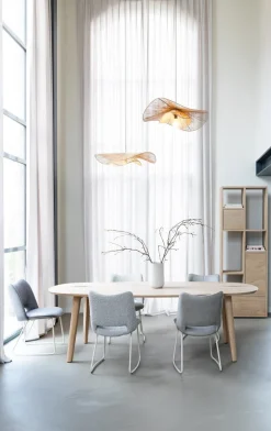 KODI eetkamerstoel - frame nebbia - stof Pala - leverkleur