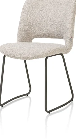 KODI eetkamerstoel - frame graphite - stof Brioni - kiezel