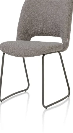 KODI eetkamerstoel - frame graphite - stof Brioni - leverkleur