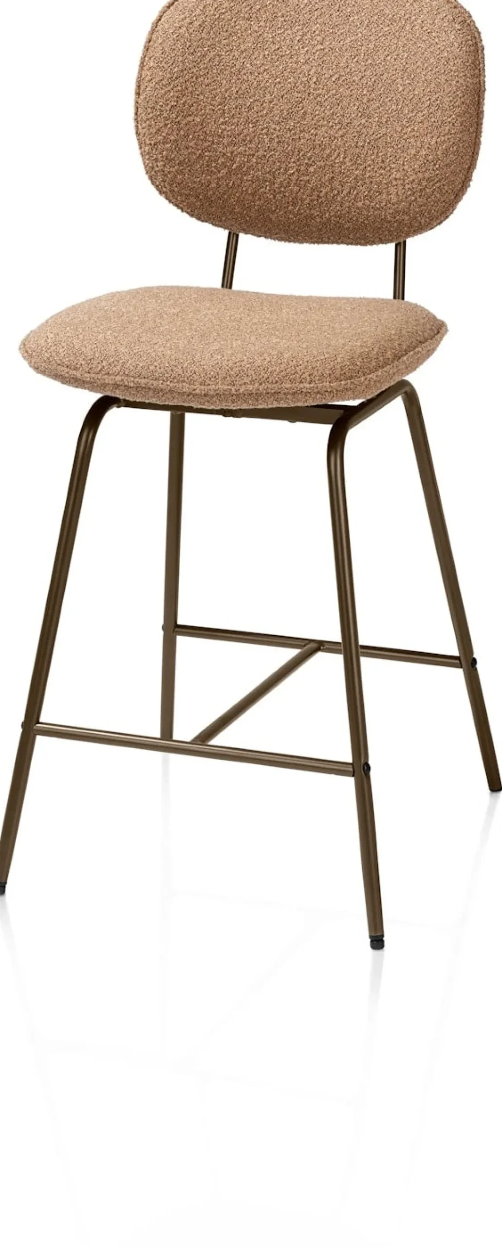 Lexi, barstoel - steelbrown - draaibaar - stof Cloudy - Okergeel