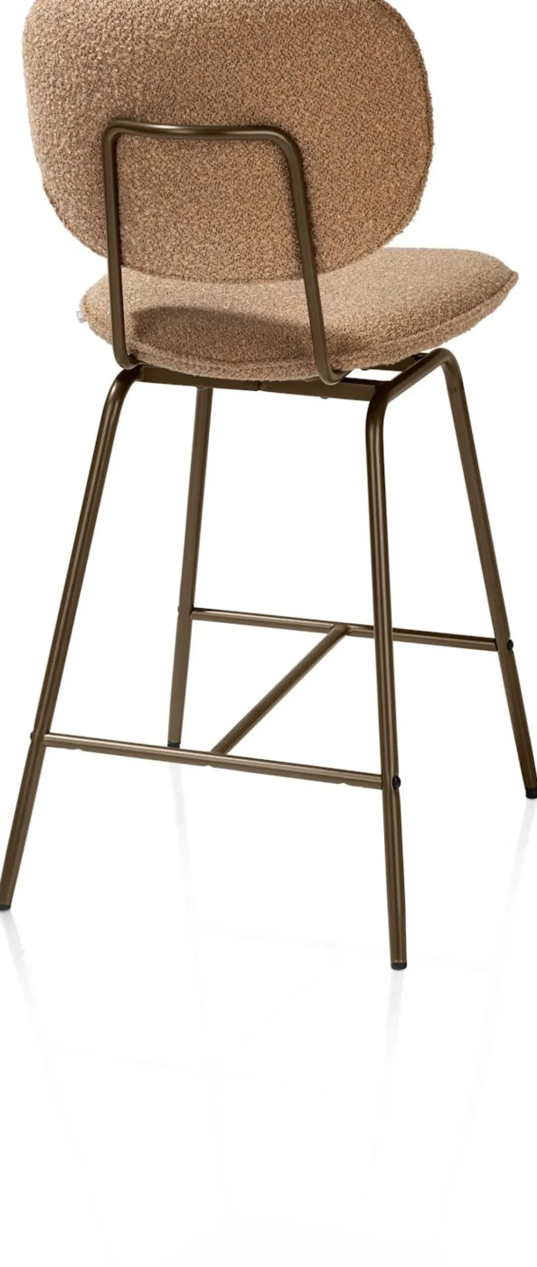 Lexi, barstoel - steelbrown - draaibaar - stof Cloudy - Okergeel