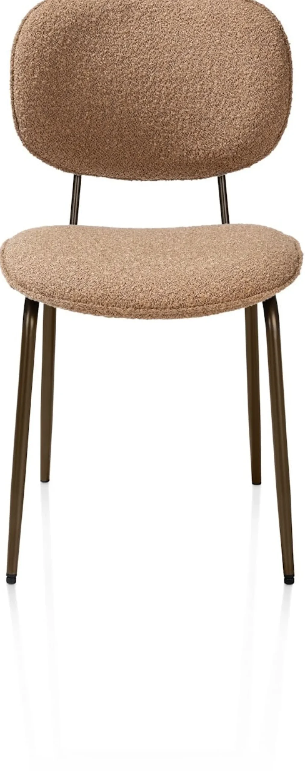 Lexi, eetkamerstoel - steelbrown - stof Cloudy - Okergeel