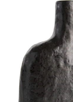 Lina vaas H21cm in de kleur Zwart - COCOmaison