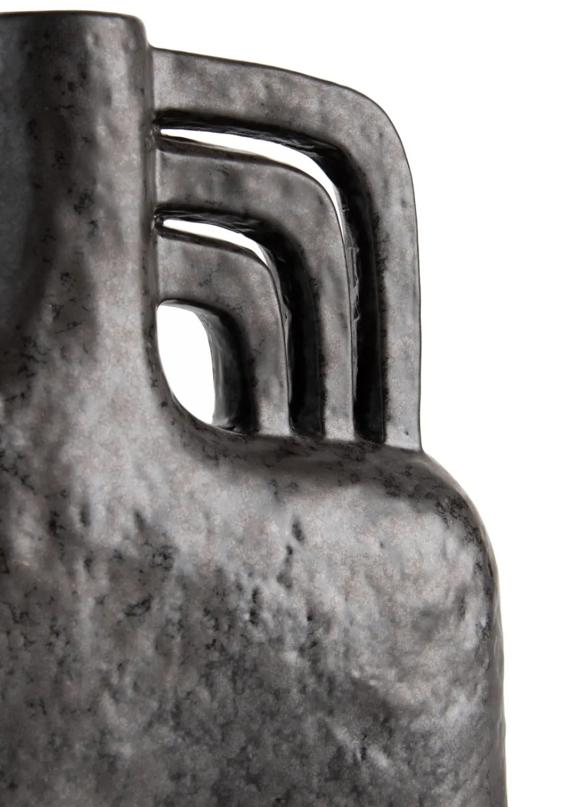 Lina vaas H21cm in de kleur Zwart - COCOmaison