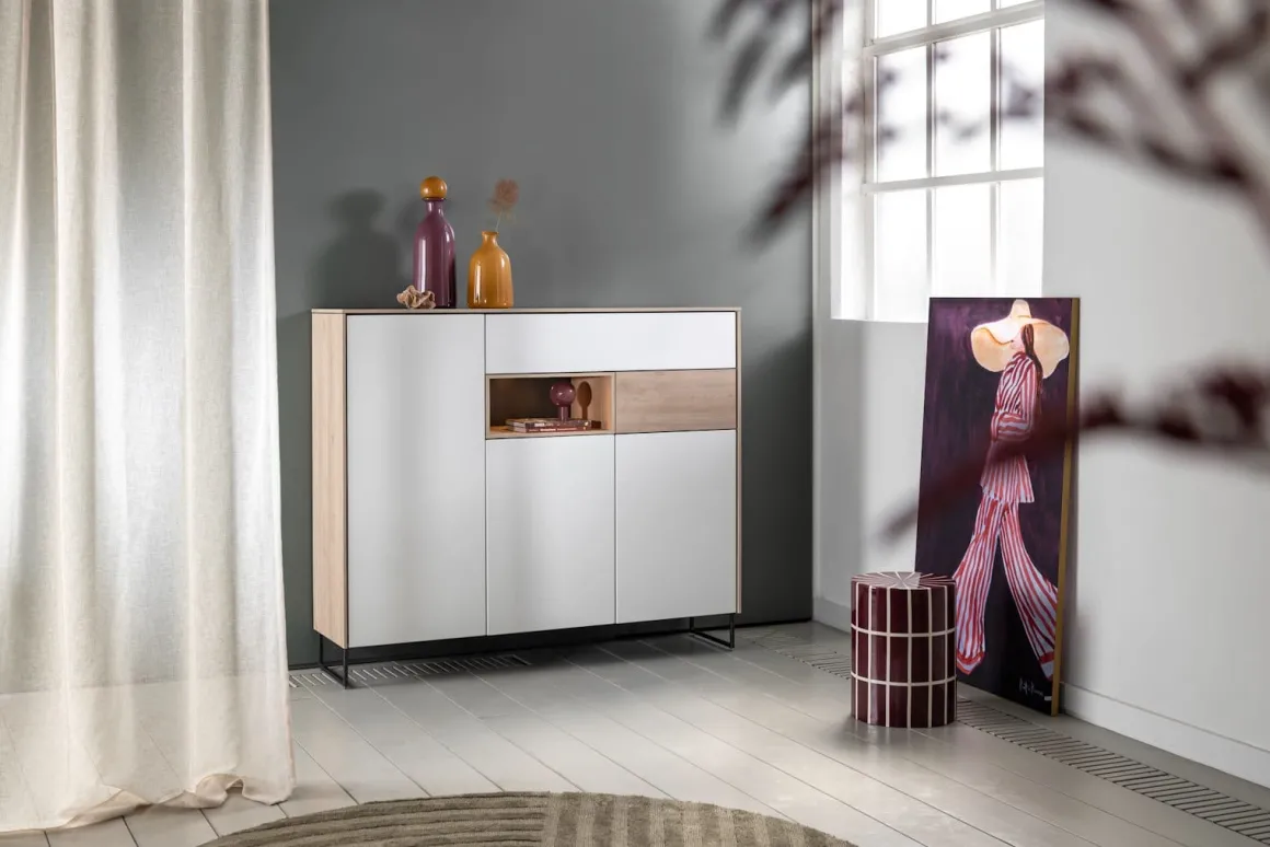 LINDFIELD dressette 160 cm - eiken look