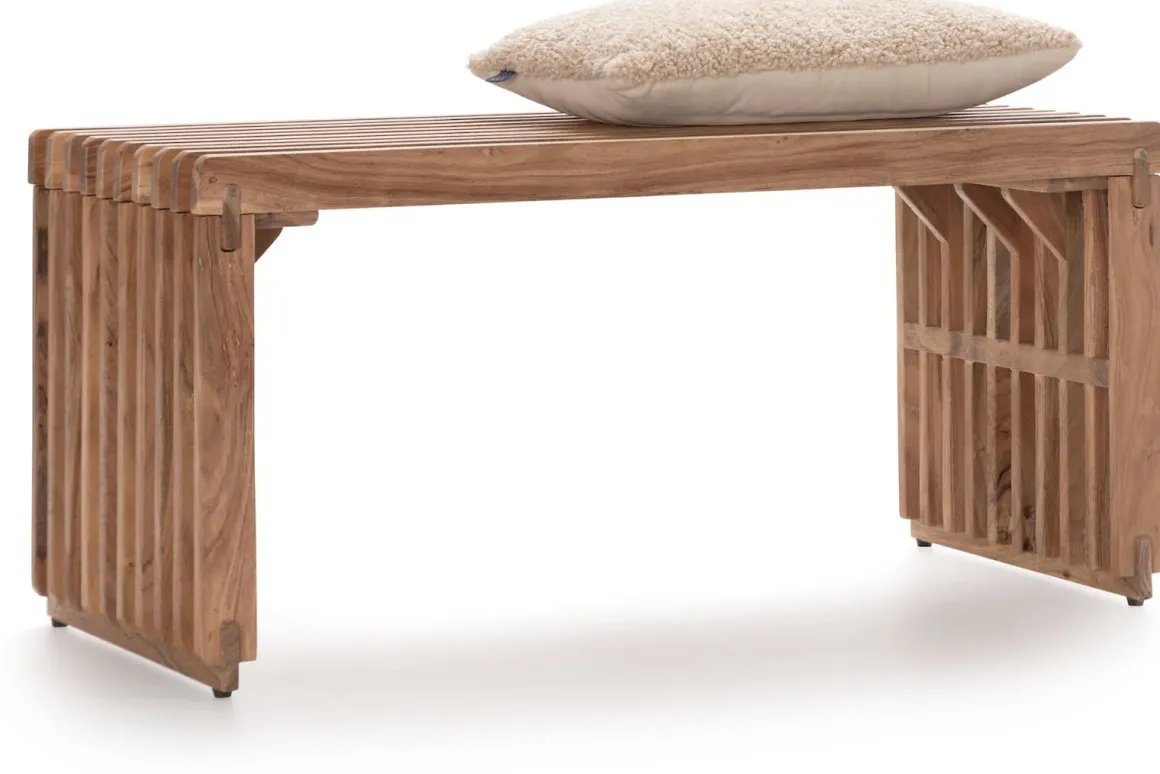 Lino bankje (96cm) in kleur Naturel van COCOmaison