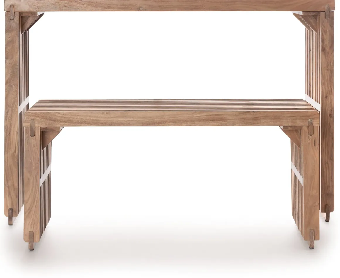 Lino bankje (96cm) in kleur Naturel van COCOmaison