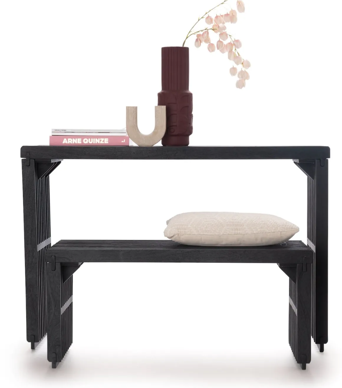 Lino bankje (96cm) in kleur Zwart van COCOmaison