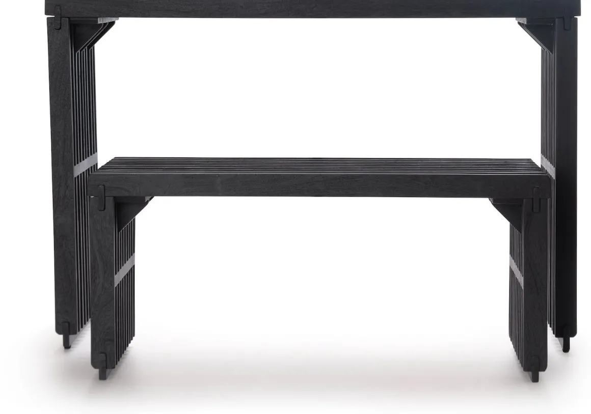 Lino bankje (96cm) in kleur Zwart van COCOmaison