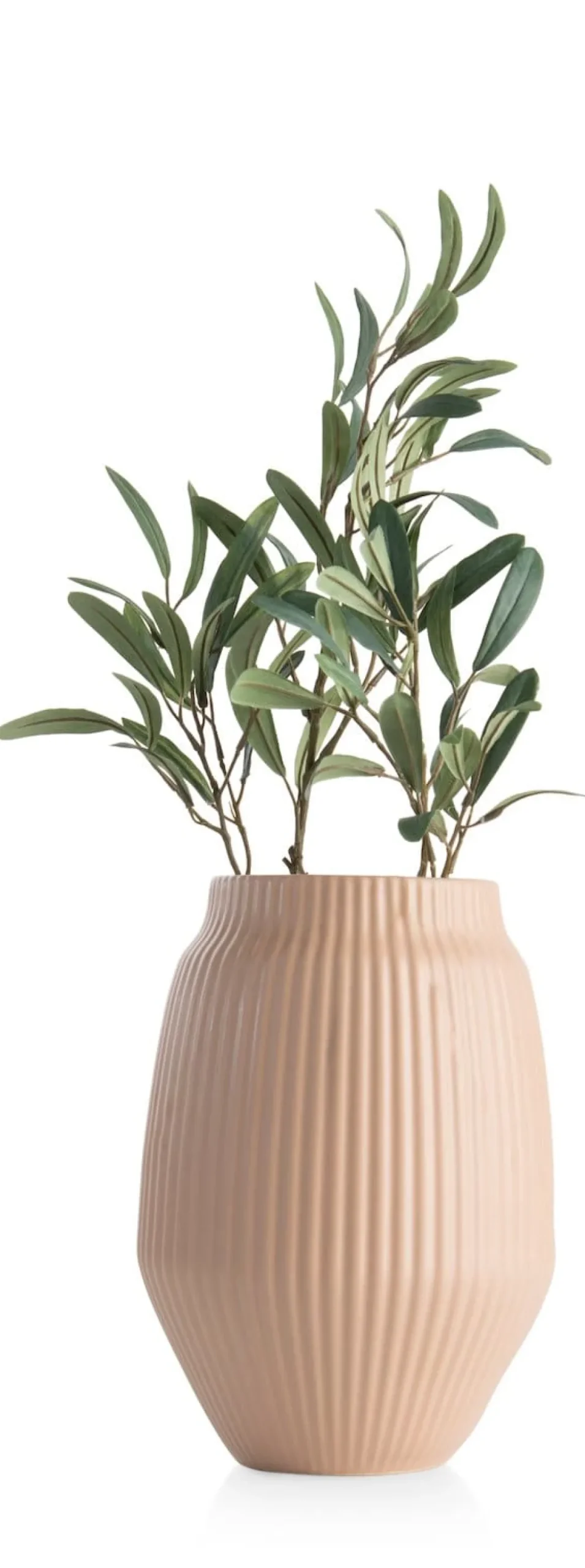 Liv vaas H28cm in de kleur Beige - COCOmaison