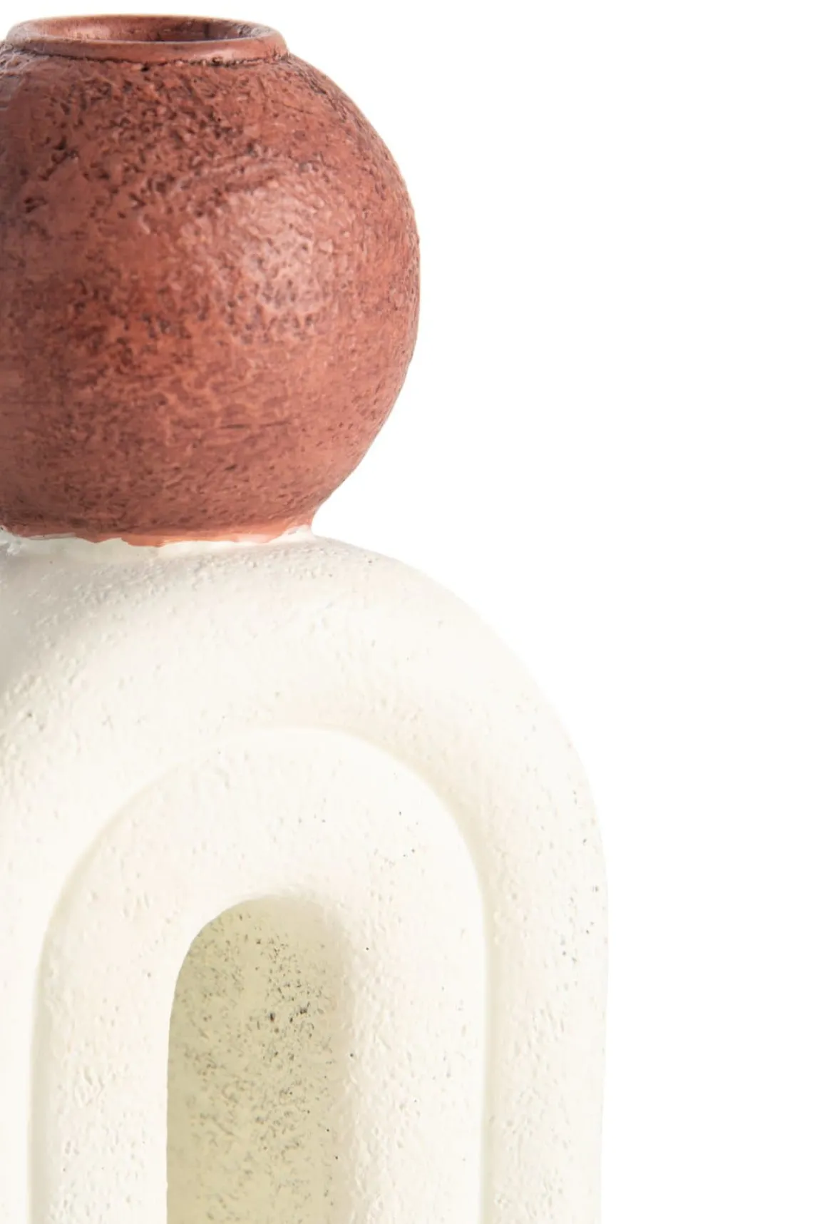 Lot kandelaar H15,5cm in de kleur Crème - COCOmaison