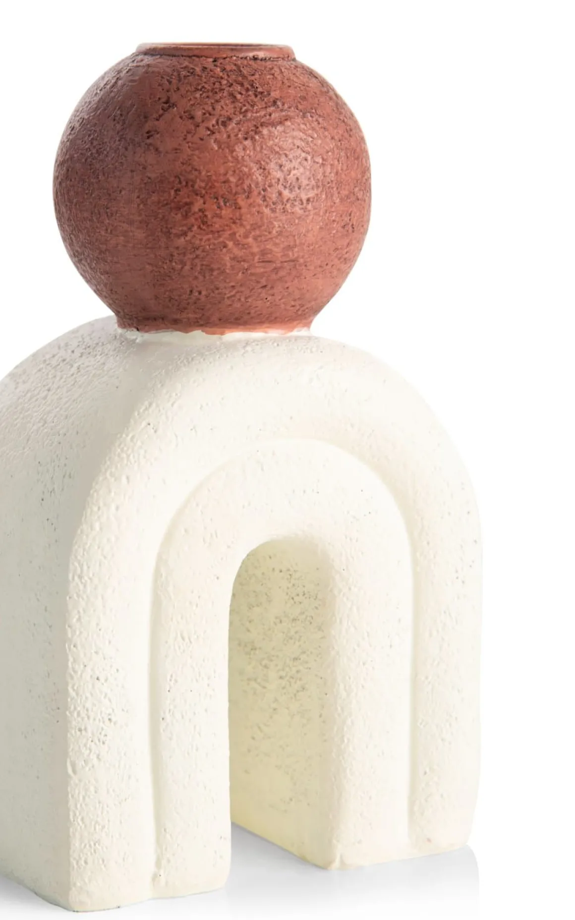 Lot kandelaar H15,5cm in de kleur Crème - COCOmaison