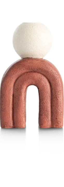 Lot kandelaar H15,5cm in de kleur Bruin - COCOmaison