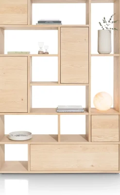 LUGANA roomdivider 150 cm - naturel eiken