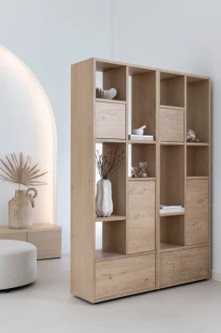 LUGANA roomdivider 150 cm - naturel eiken