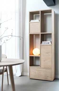 LUGANA roomdivider 76 cm - naturel eiken