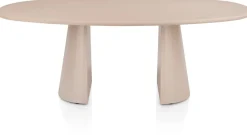 Lund, eetkamertafel ovaal 210 x 120 cm. - stone-skin - cone poot - Desert